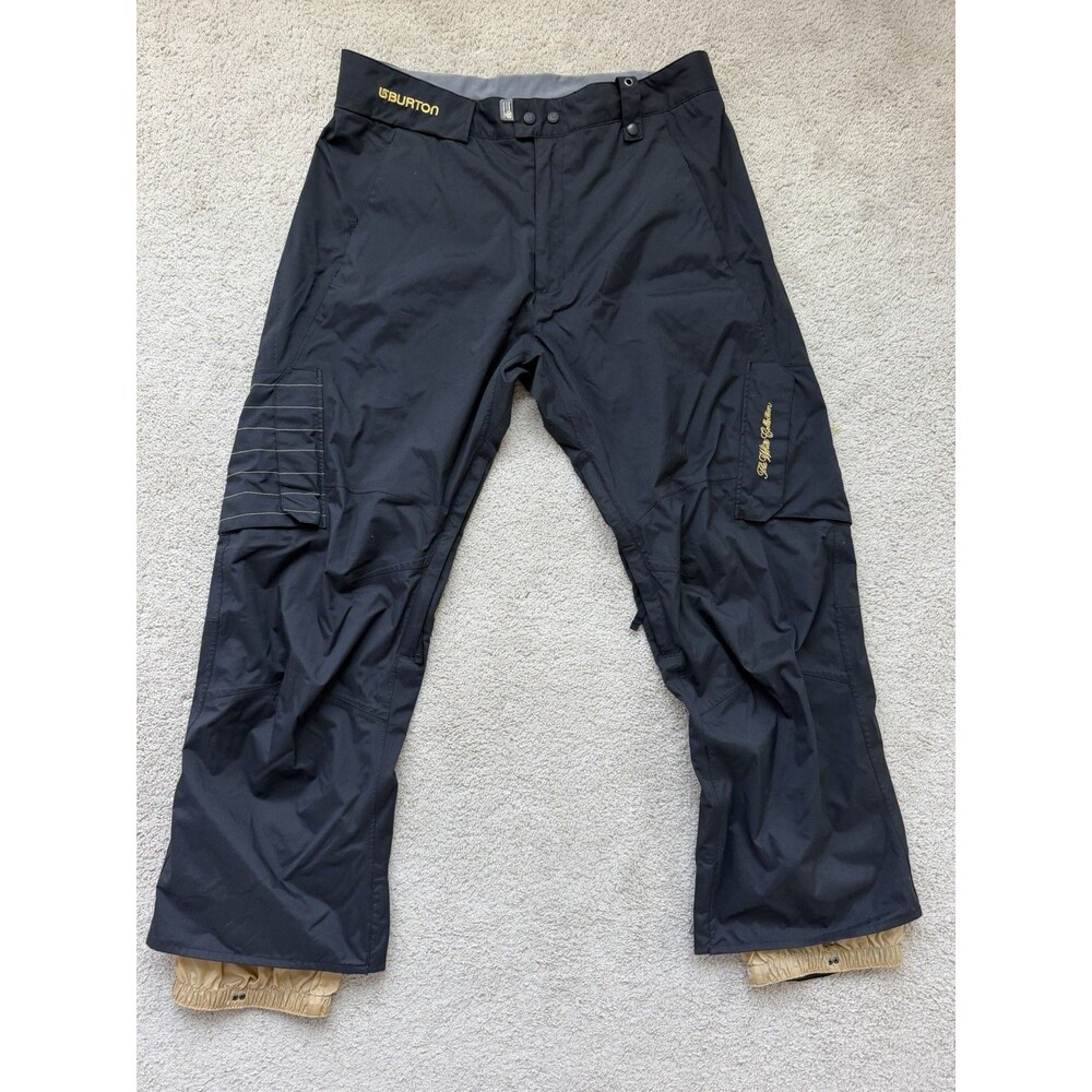 Burton Pants Mens XL Black White Collection Snow Ski Snowboard Cargo Waterproof